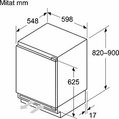 Bosch KUR21ADE0 Serie 6 -jääkaappi, integroitava, kuva 5