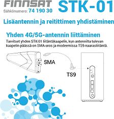 Finnsat adapterikaapeli SMA naaras - TS9, kuva 5
