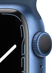 Apple Watch Series 7 (GPS) 41 mm sininen alumiinikuori ja syvänteensininen urheiluranneke (MKN13), kuva 3