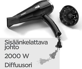 Babyliss D374DE Cordkeeper 2000 hiustenkuivaaja, kuva 4