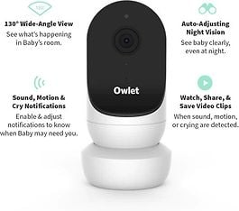 Owlet Cam 2 Smart HD -videoitkuhälytin, white, kuva 8