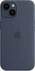 Apple iPhone 14 silikonikuori MagSafella, myrskynsininen, kuva 3