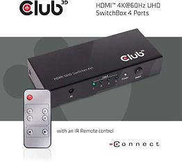 Club 3D HDMI 2.0 UHD Switchbox -kytkin, kuva 2