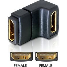 DeLOCK HDMI kulma-adapteri, 19-pin naaras-naaras