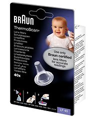 Braun LF40EULA01 -korvakuumemittareiden suppilosuojat, 40 kpl