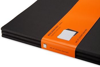 Moleskine Extra Large Ruled Cahier Journal -muistivihkot, 3 kpl, musta, kuva 2