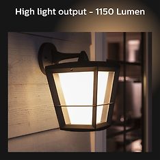 Philips Hue Econic Outdoor-älykäs lyhtyvalaisin, alaspäin, musta, 31 cm, 1150 lm, kuva 17