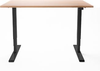 Elfen Ergodesk Basic II -sähköpöytä, 140 x 80 cm, tammikuvio, musta runko