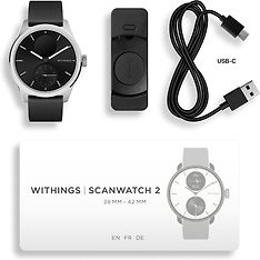 Withings Scanwatch 2 -älykello, 42 mm, musta, kuva 10