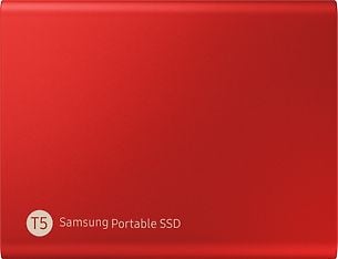 Samsung SSD T5 ulkoinen SSD-levy 500 Gt, punainen, kuva 3