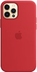 Apple iPhone 12 / 12 Pro -silikonikuori MagSafella, punainen (PRODUCT)RED, MHL63