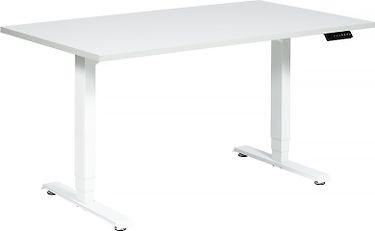 Elfen Ergodesk Pro -sähköpöytä, 160 x 80 cm, harmaa, valkoinen runko