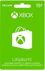 Microsoft Xbox / Windows lahjakortti 15 euroa, aktivointikortti