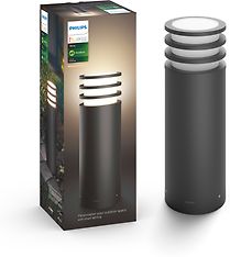 Philips Lucca HUE Outdoor White -älypylväsvalaisin, matala (40cm), antrasiitti, ulkokäyttöön 9,5W, kuva 4