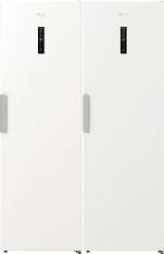 Upo RA6195WE -jääkaappi, valkoinen ja Upo FNA6195WE -kaappipakastin, valkoinen