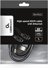 Cablexpert HDMI 1.4 High Speed Cable with Ethernet  -kaapeli, 1 m, kuva 3