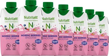 Nutrilett Smoothie Nordic Berries -ateriankorvikejuoma, 330 ml, 12-PACK
