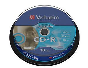 Verbatim DataLifePlus CD-R 52X media 700MB, LightScribe, 10 kpl spindlepaketti (ei yksittäispaketointia)