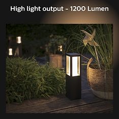 Philips Hue Impress Outdoor-älypollarivalaisin, musta, matala, 40 cm, 1200 lm, kuva 19