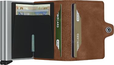 Secrid Vintage Twinwallet -lompakko, konjakki/hopea, kuva 4