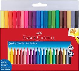 Faber-Castell Grip -huopakynä, 20 värin sarja