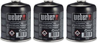 Weber kertakäyttökaasupullo, 3 x 440 g