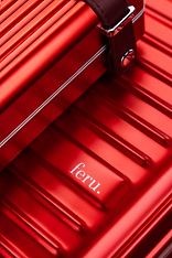 Feru Beverly 54 cm -matkalaukku & pikkulaukku, punainen alumiini, kuva 6
