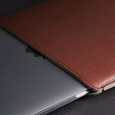 Woolnut Leather Sleeve -suojatasku 13" MacBook Pro & Air, konjakki, kuva 6
