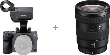 Sony FX30 -videokamera + XLR-kahva + 16–55 mm F2,8 G -zoomobjektiivi