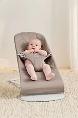 BabyBjörn Bliss Woven -sitteri, sand grey, lehtikuvioitu, kuva 11