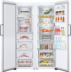 LG GLE71SWCSZ -jääkaappi, valkoinen ja LG GFE61SWCSZ -kaappipakastin, valkoinen, kuva 3