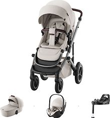 BRITAX RÖMER SMILE 5Z -starttipaketti Soft Taupe, BABY-SAFE PRO -turvakaukalo Soft Taupe ja jalusta