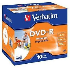 Verbatim DVD-R 16X media 4.7GB, 10 kpl