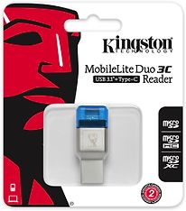 Kingston MobileLite Duo 3C USB 3 Type-C/A -muistikortinlukija