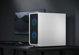 Fractal Design Focus 2 RGB White TG Clear Tint ATX-kotelo ikkunalla, valkoinen, kuva 17