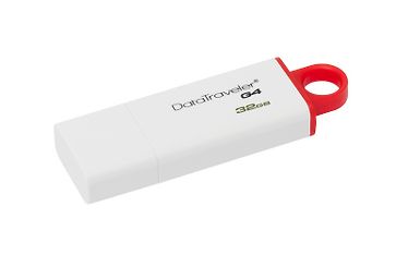 Kingston 32 GB DataTraveler G4 USB 3.0 -muistitikku, valkoinen/punainen