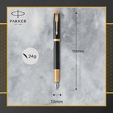 Parker IM Premium Black Gold GT -mustekynä, musta, kuva 4
