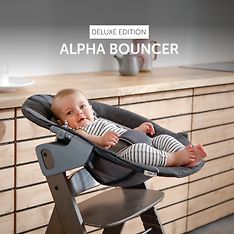 Hauck Alpha Bouncer Deluxe -sitteri ja syöttötuolin istuin, Melange Grey, kuva 11