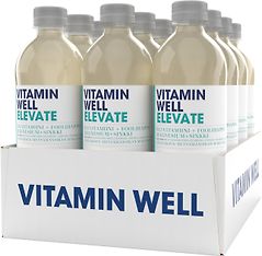 Vitamin Well Elevate -vitamiinivesi, 500 ml, 12-pack