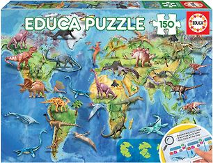 Educa Dinosaurs World Map -palapeli, 150 palaa – 