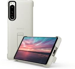 Sony Xperia 5 IV -suojakotelo, ecru valkoinen, kuva 4