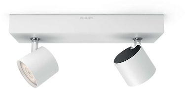 Philips Star WarmGlow LED -spottivalaisin, 2 x 4,5 W, valkoinen