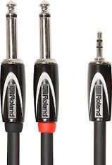 Roland 2 x 6,3 mm mono uros - 3,5 mm stereo uros -audiokaapeli, 4,5 m