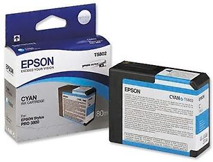 Epson T5802 syaani väripatruuna Epson Stylus Pro 3800 / 3880 -tulostimiin, 80 ml