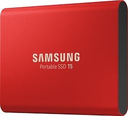 Samsung SSD T5 ulkoinen SSD-levy 500 Gt, punainen, kuva 6