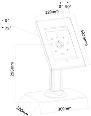 Neomounts D300 -tablettipöytäteline, valkoinen, kuva 3