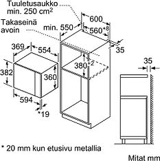 Bosch HBG5375B0S Serie 6 -erillisuuni, musta ja Bosch BFL554MB0 Serie 6 -mikroaaltouuni, musta, kuva 13