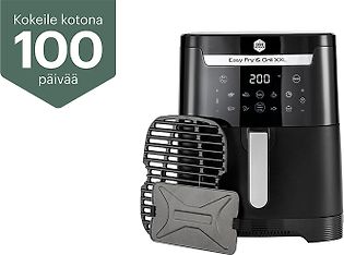 OBH Nordica Easy Fry & Grill XXL 2-in-1 -airfryer, musta