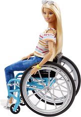 Barbie Fashionistas -pyörätuoli ja nukke, lajitelma, kuva 3