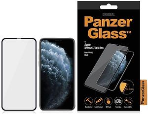 PanzerGlass Case Friendly -lasikalvo, iPhone X / Xs / 11 Pro, musta